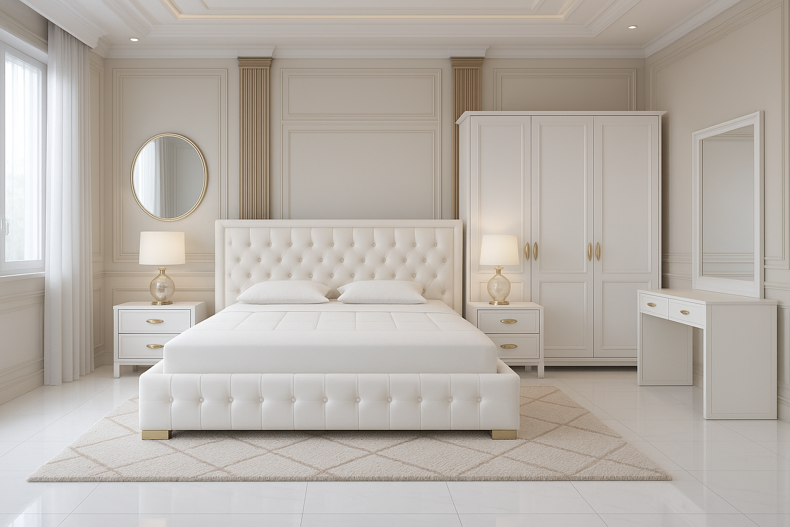 Majestic Ivory Bedroom Set